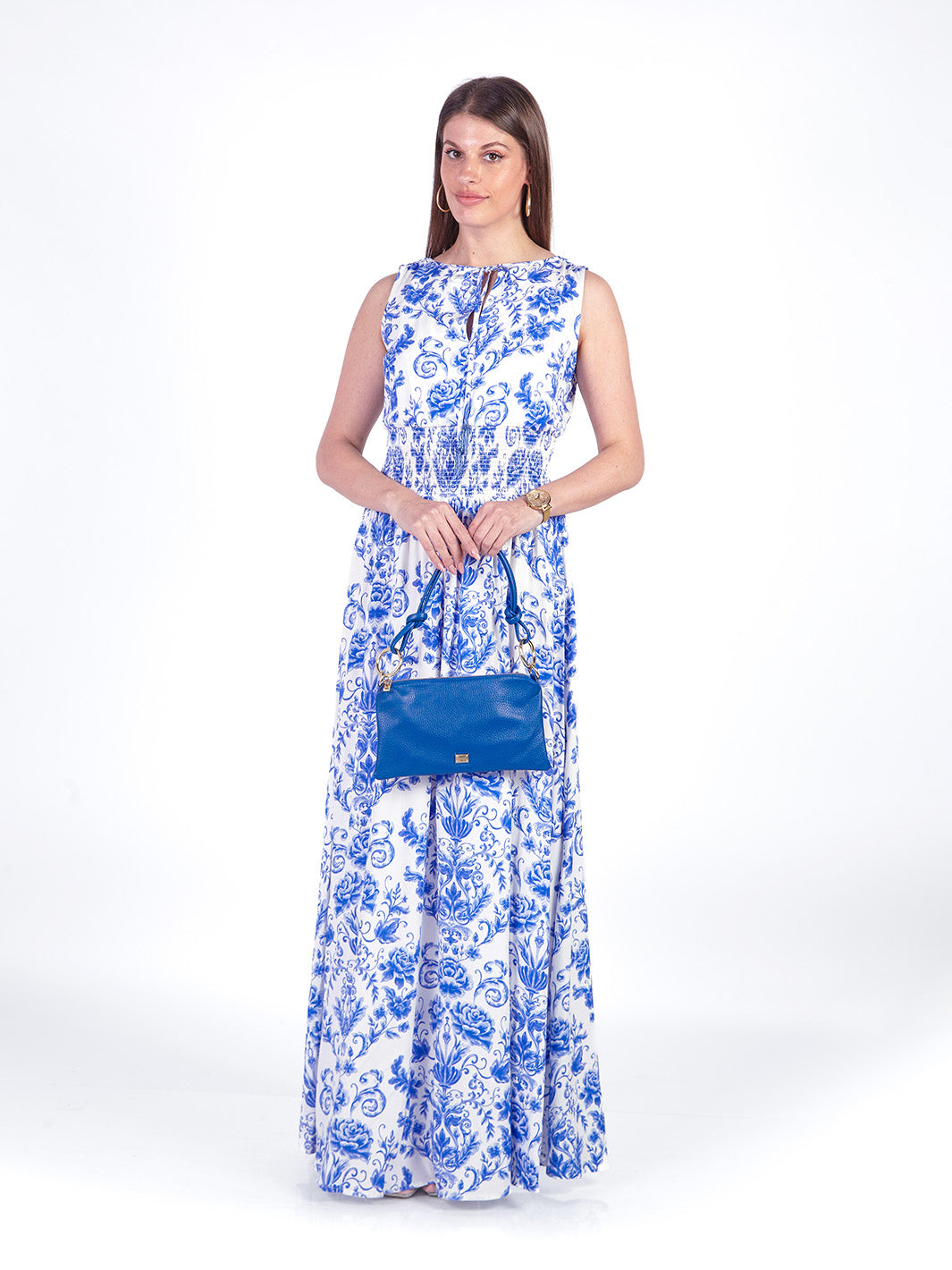 ANNIE - VESTIDO LARGO SIN MANGAS ESCOTE EN V