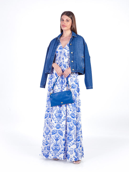 ANNIE - VESTIDO LARGO SIN MANGAS ESCOTE EN V