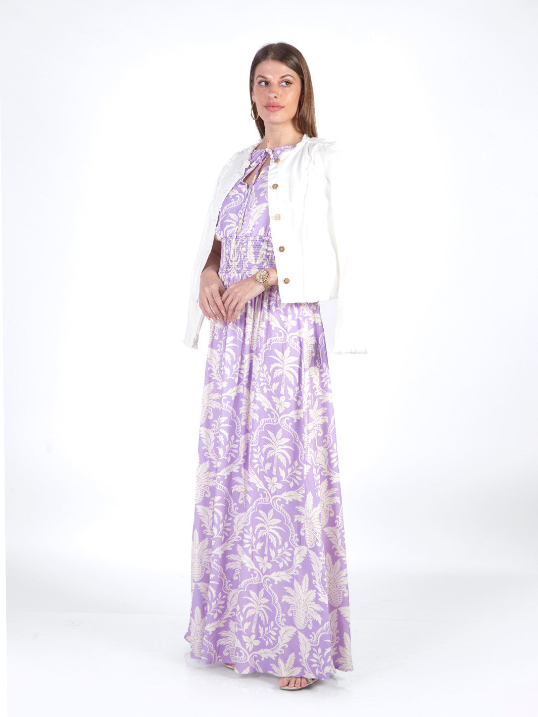 ANNIE - VESTIDO LARGO SIN MANGAS ESCOTE EN V