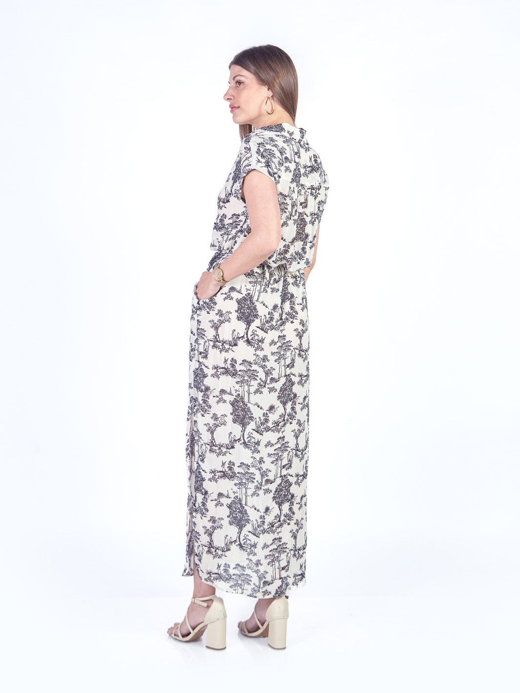 MICA - VESTIDO LARGO MANGA CORTA