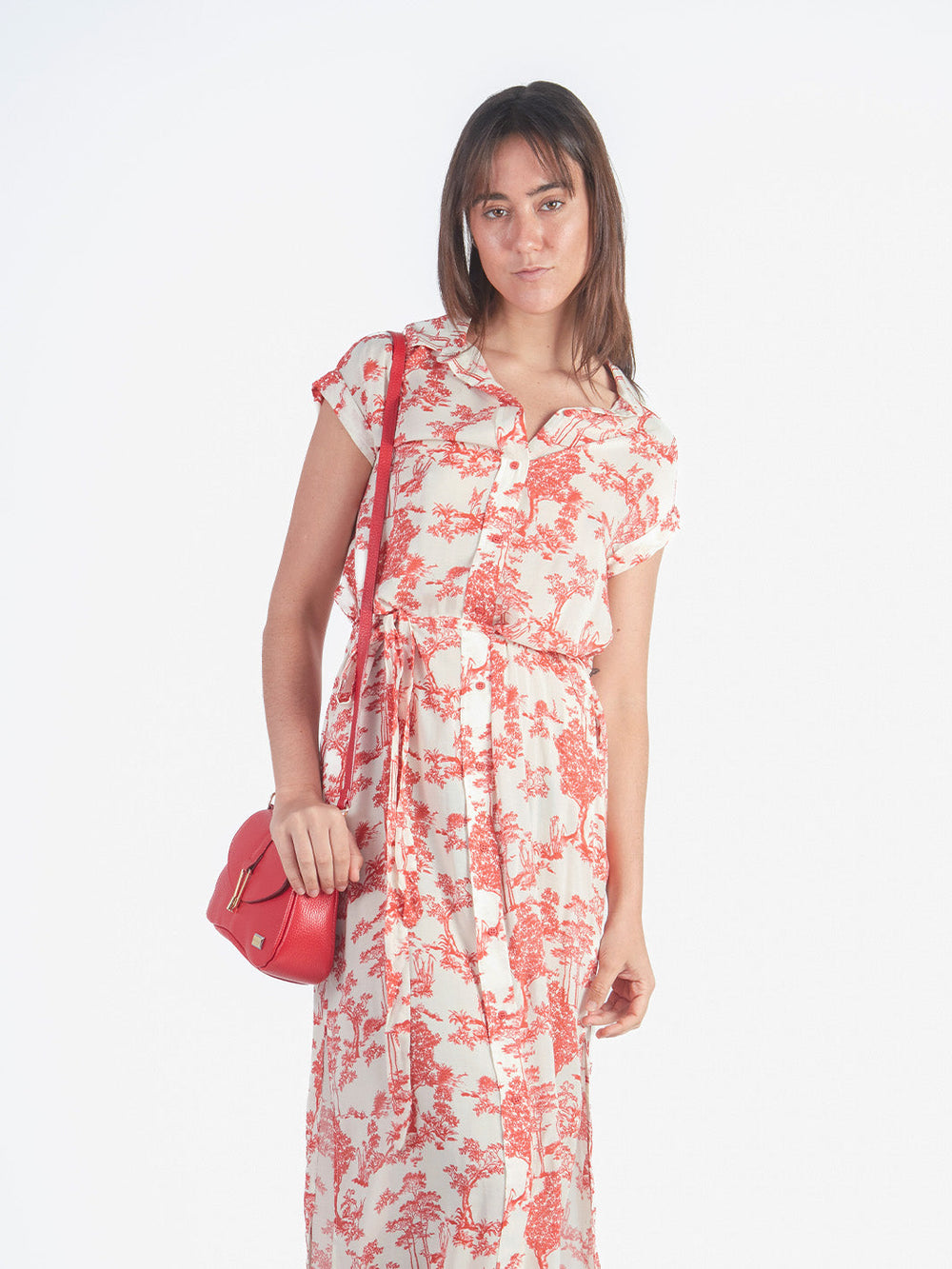 MICA - VESTIDO LARGO MANGA CORTA