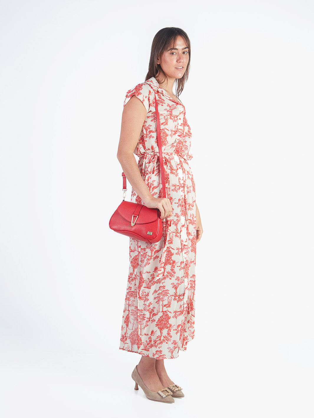 MICA - VESTIDO LARGO MANGA CORTA