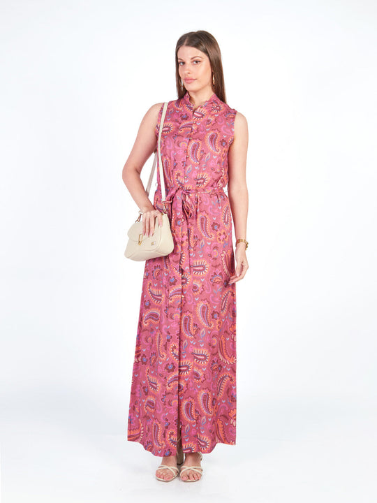 LISA - VESTIDO SIN MANGAS CON CINTURÓN AJUSTABLE