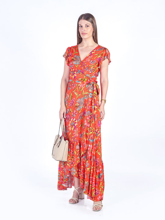 JESS - VESTIDO LARGO MANGA CORTA