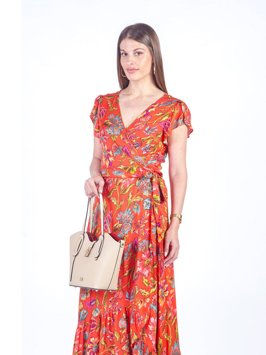 JESS - VESTIDO LARGO MANGA CORTA