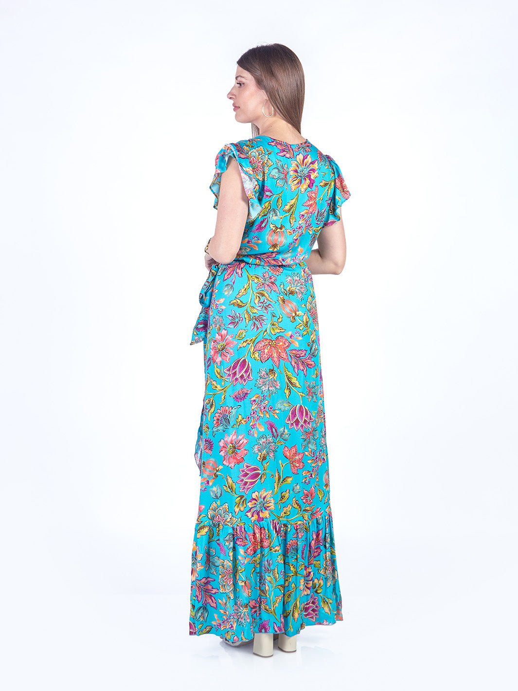 JESS - VESTIDO LARGO MANGA CORTA