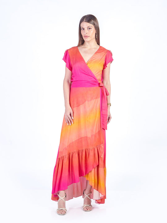 ROXY - VESTIDO LARGO MANGA CORTA