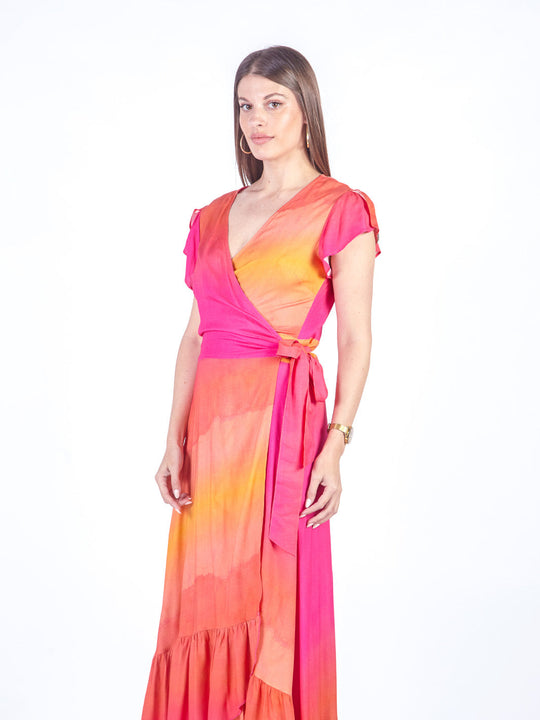 ROXY - VESTIDO LARGO MANGA CORTA