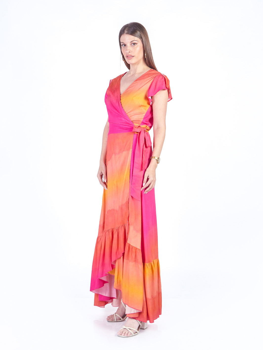 ROXY - VESTIDO LARGO MANGA CORTA