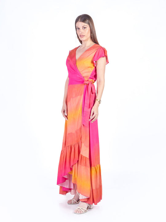 ROXY - VESTIDO LARGO MANGA CORTA