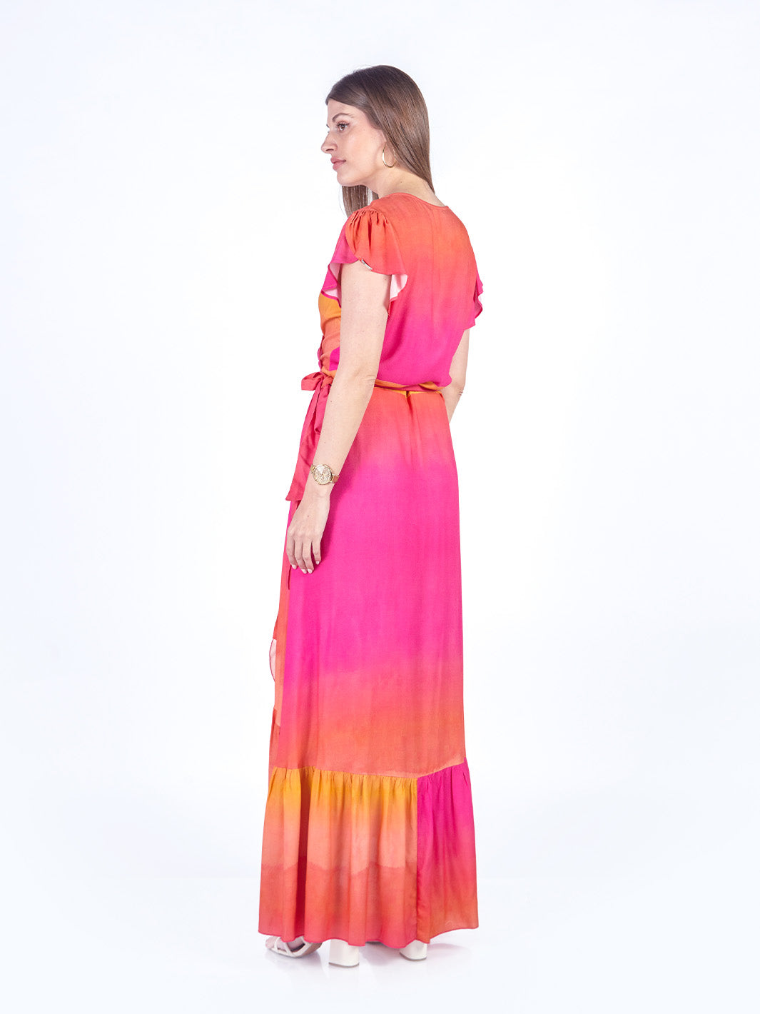 ROXY - VESTIDO LARGO MANGA CORTA