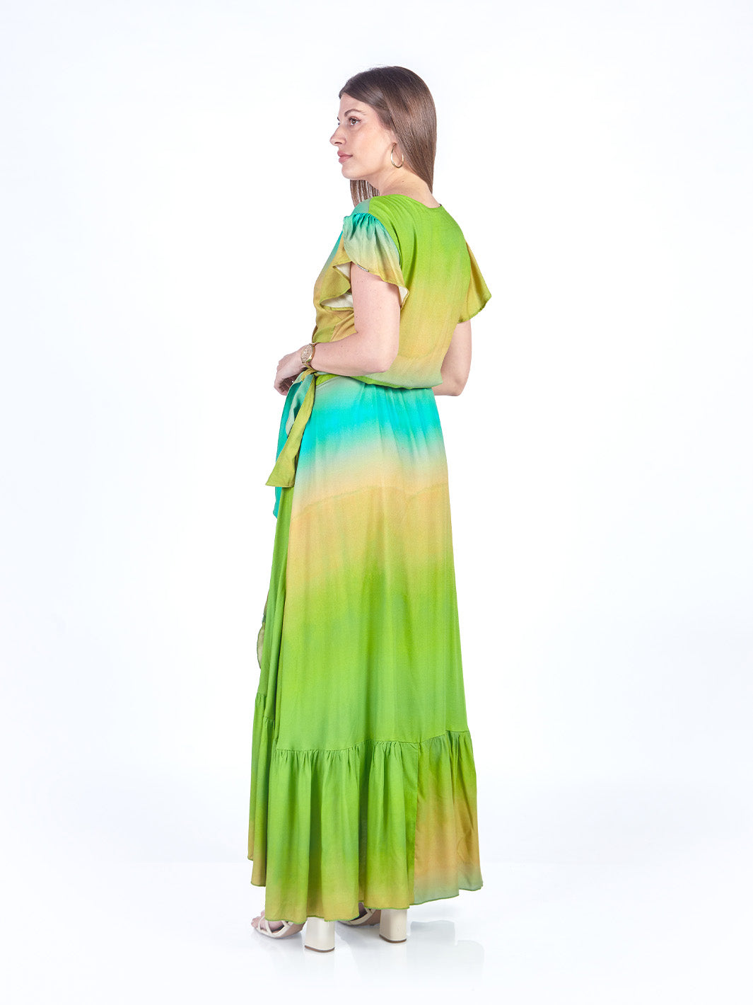 ROXY - VESTIDO LARGO MANGA CORTA