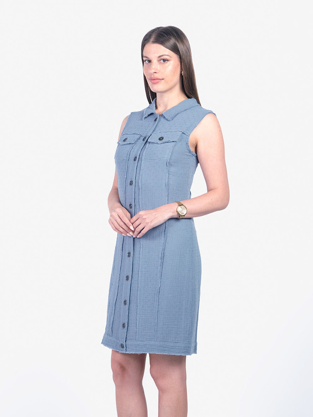 DOME - VESTIDO MANGA CERO ESTILO KIMONO