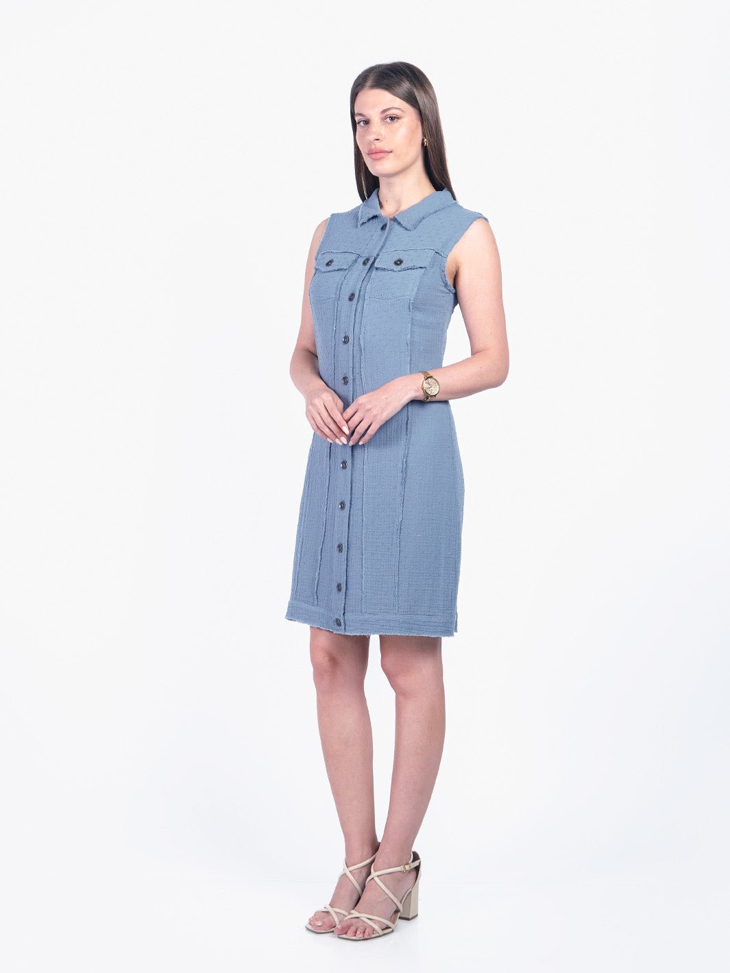 DOME - VESTIDO MANGA CERO ESTILO KIMONO