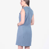 DOME - VESTIDO MANGA CERO ESTILO KIMONO ACERO