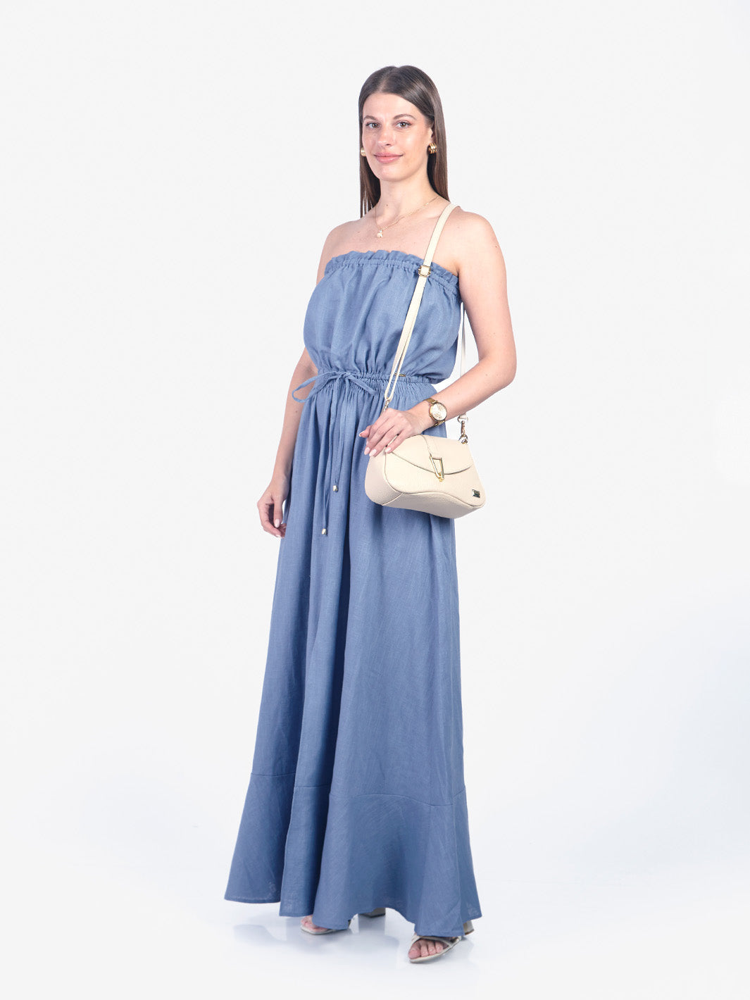 LIZ - VESTIDO LARGO STRAPLESS
