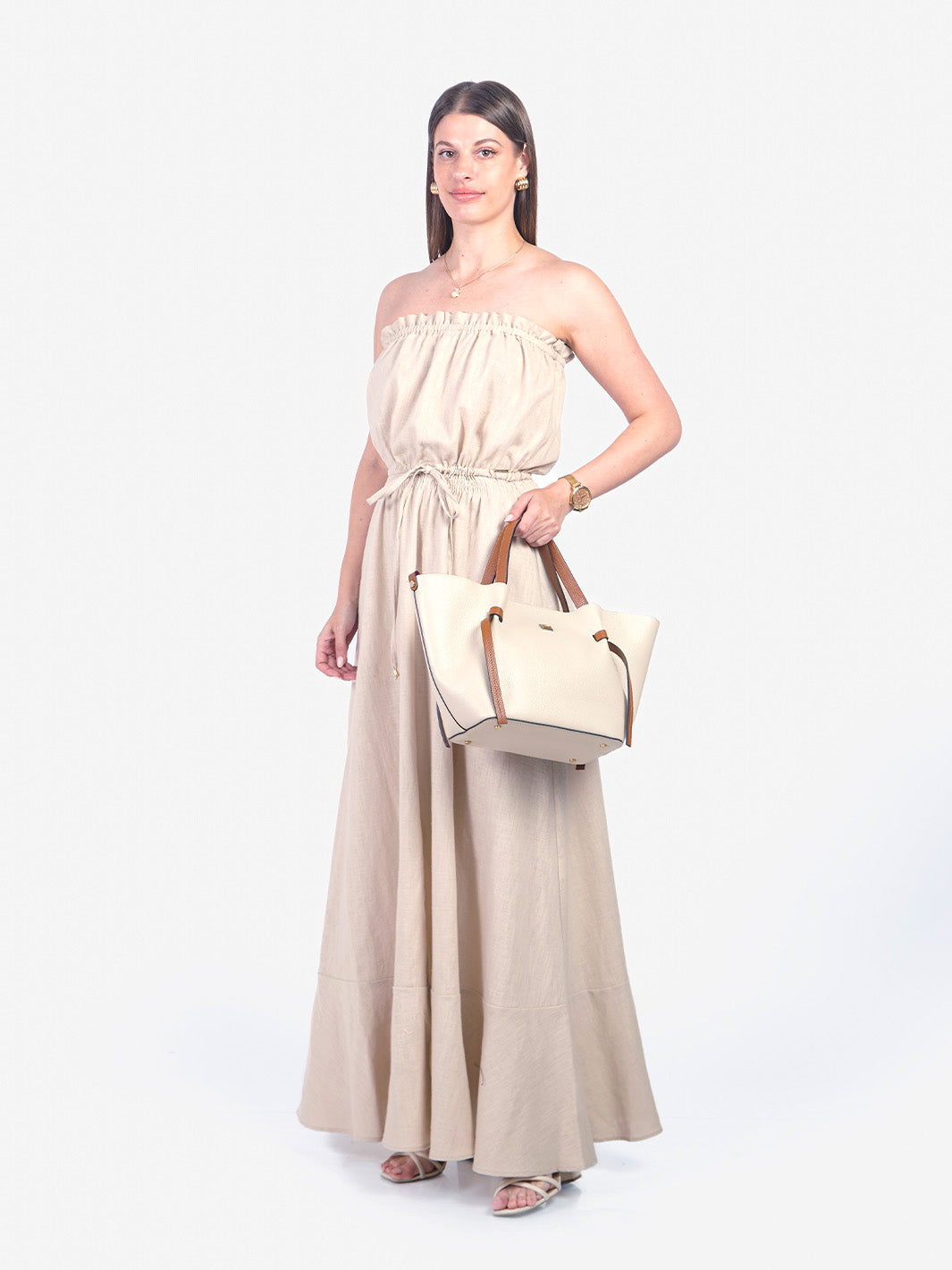 LIZ - VESTIDO LARGO STRAPLESS