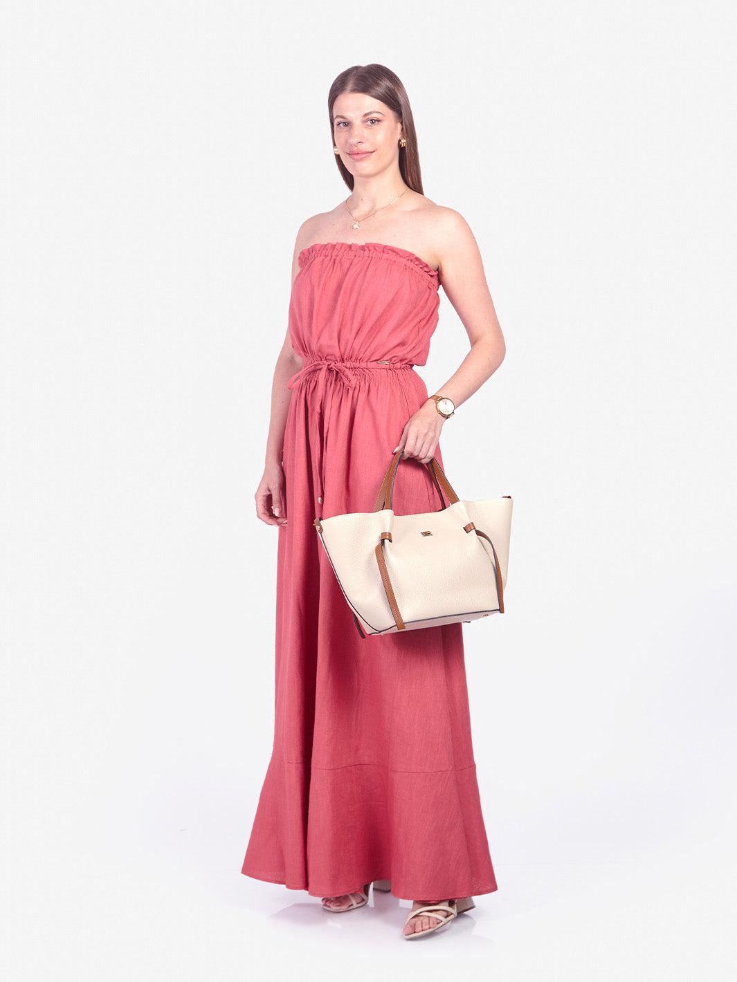 LIZ - VESTIDO LARGO STRAPLESS