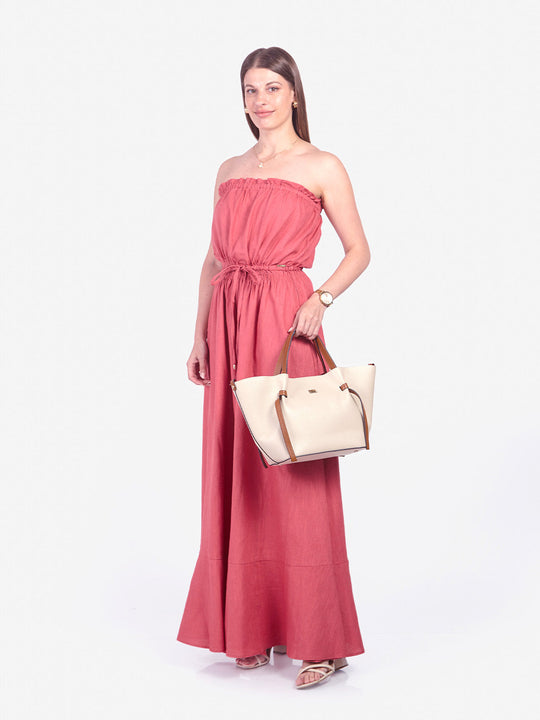LIZ - VESTIDO LARGO STRAPLESS