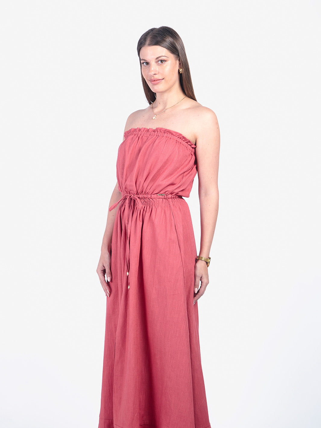LIZ - VESTIDO LARGO STRAPLESS