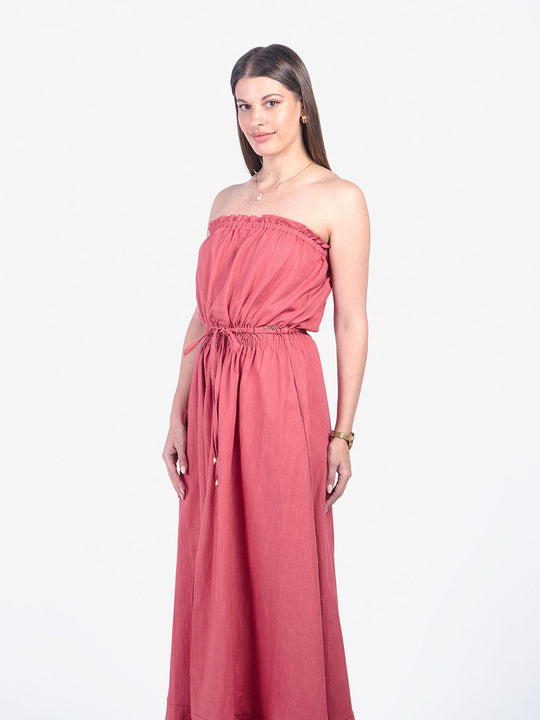 LIZ - VESTIDO LARGO STRAPLESS