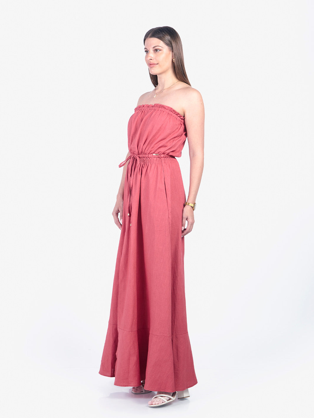 LIZ - VESTIDO LARGO STRAPLESS