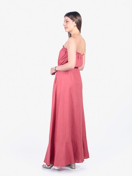 LIZ - VESTIDO LARGO STRAPLESS