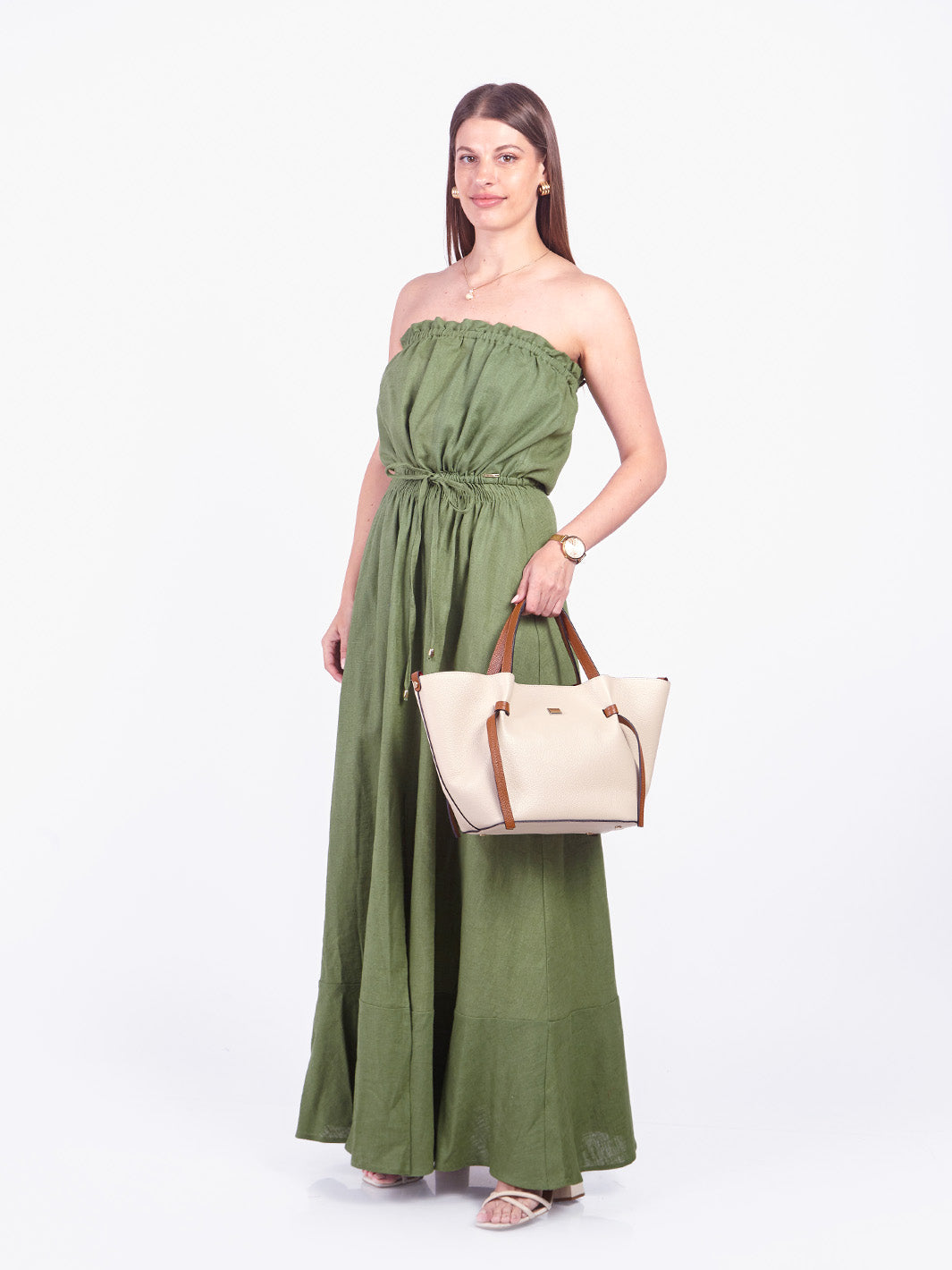 LIZ - VESTIDO LARGO STRAPLESS