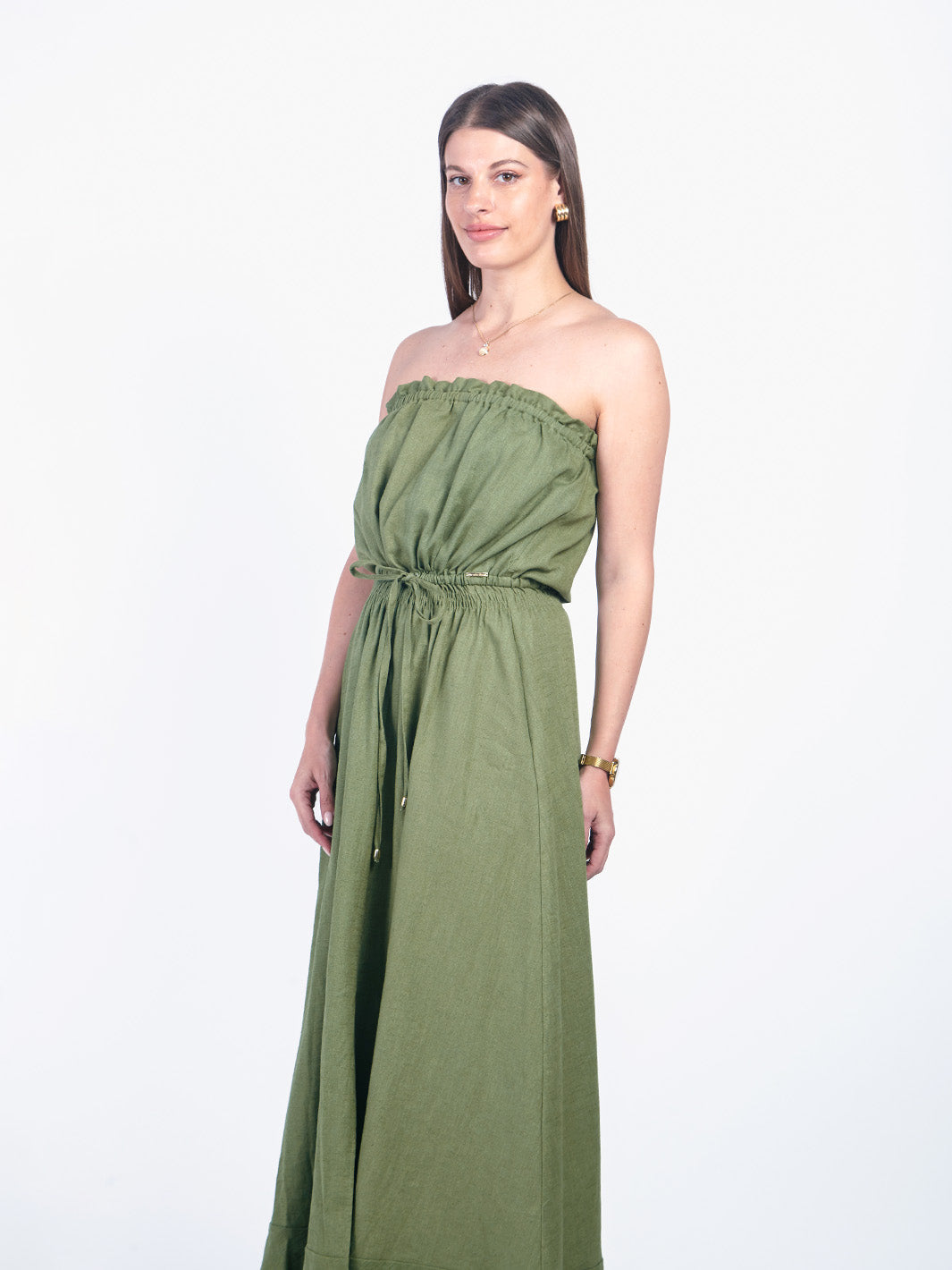 LIZ - VESTIDO LARGO STRAPLESS