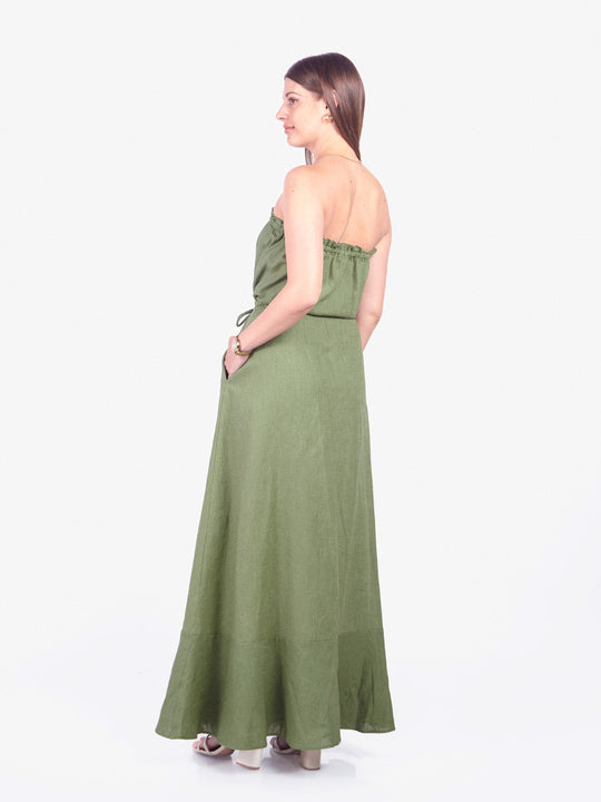 LIZ - VESTIDO LARGO STRAPLESS