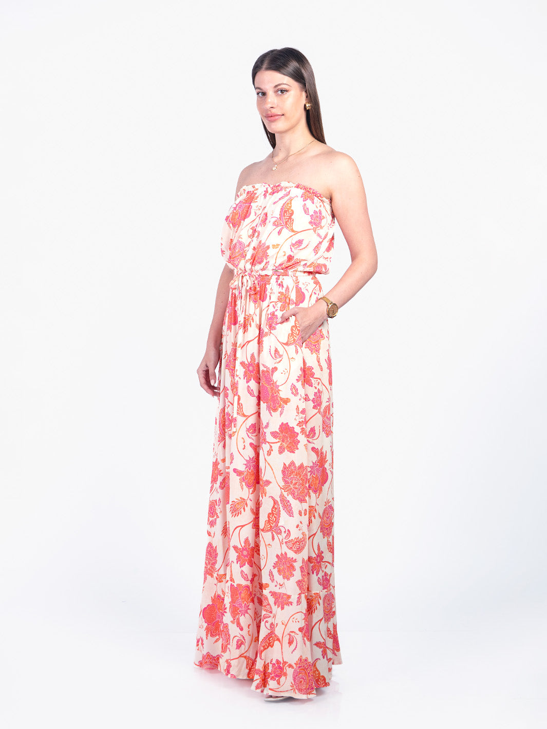 ANGELA - VESTIDO LARGO STRAPLESS