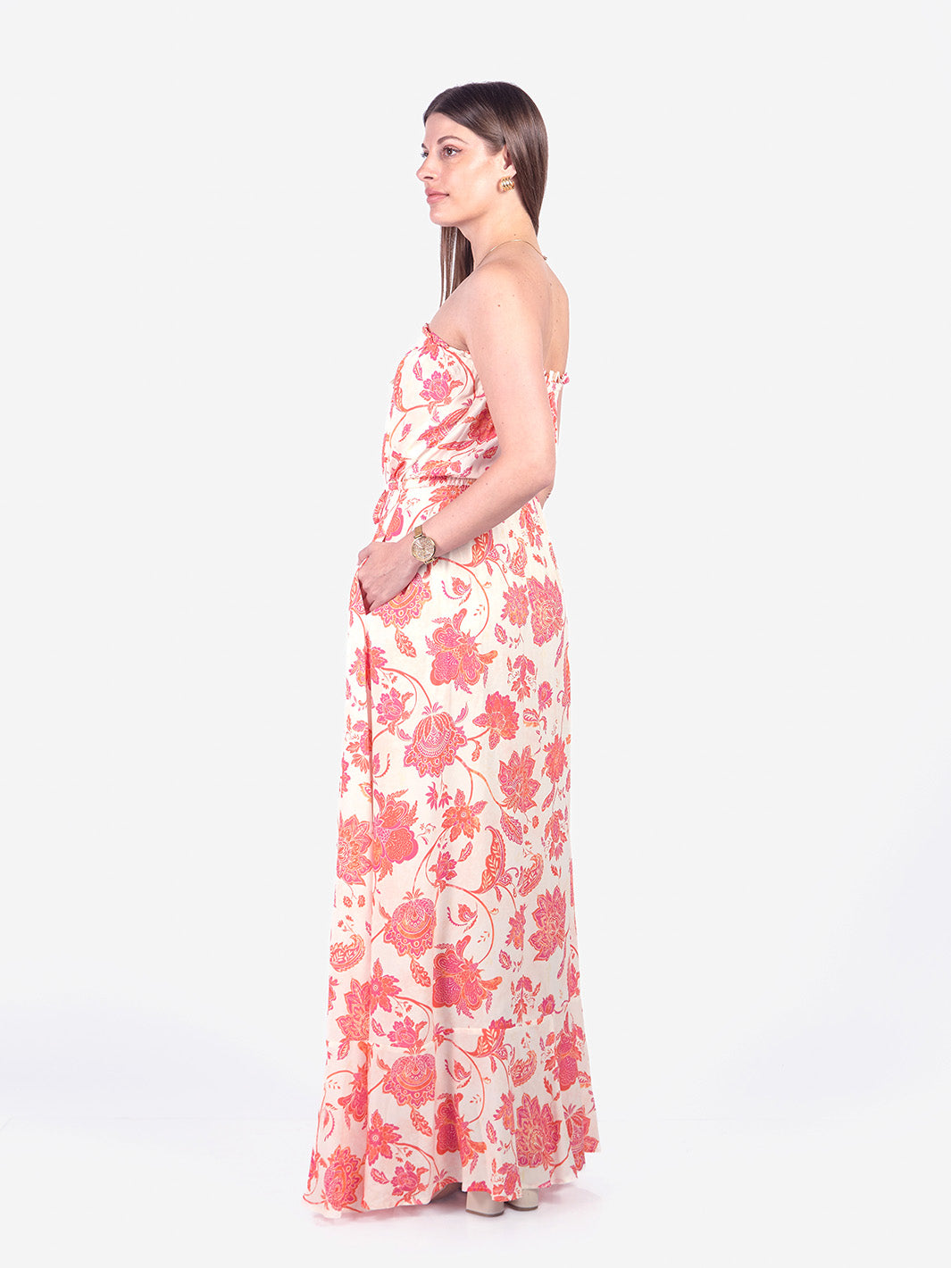 ANGELA - VESTIDO LARGO STRAPLESS