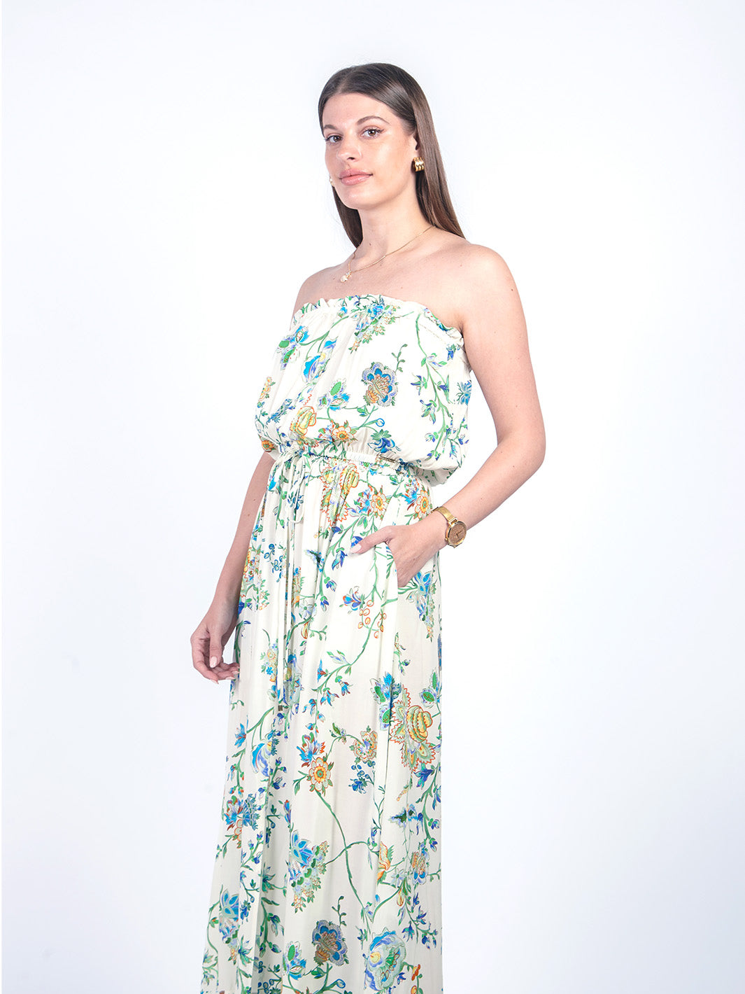 ANGELA - VESTIDO LARGO STRAPLESS