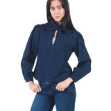 Blusas Manga Larga Jb00192Smc AZUL NOCHE