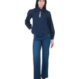 Blusas Manga Larga Jb00192Smc AZUL NOCHE