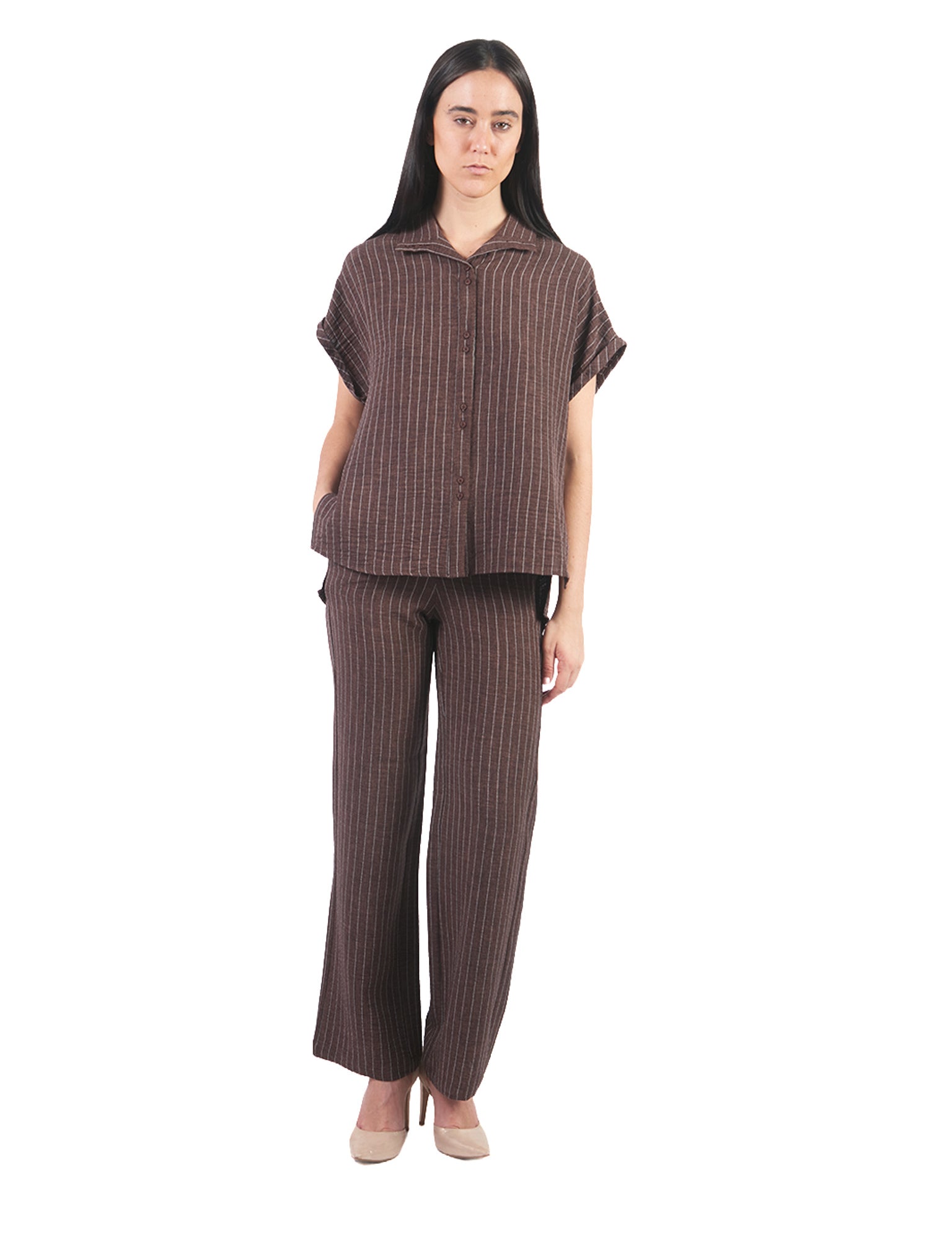 Blusas Manga Cero Y Kimono BL01215JTH Marrón