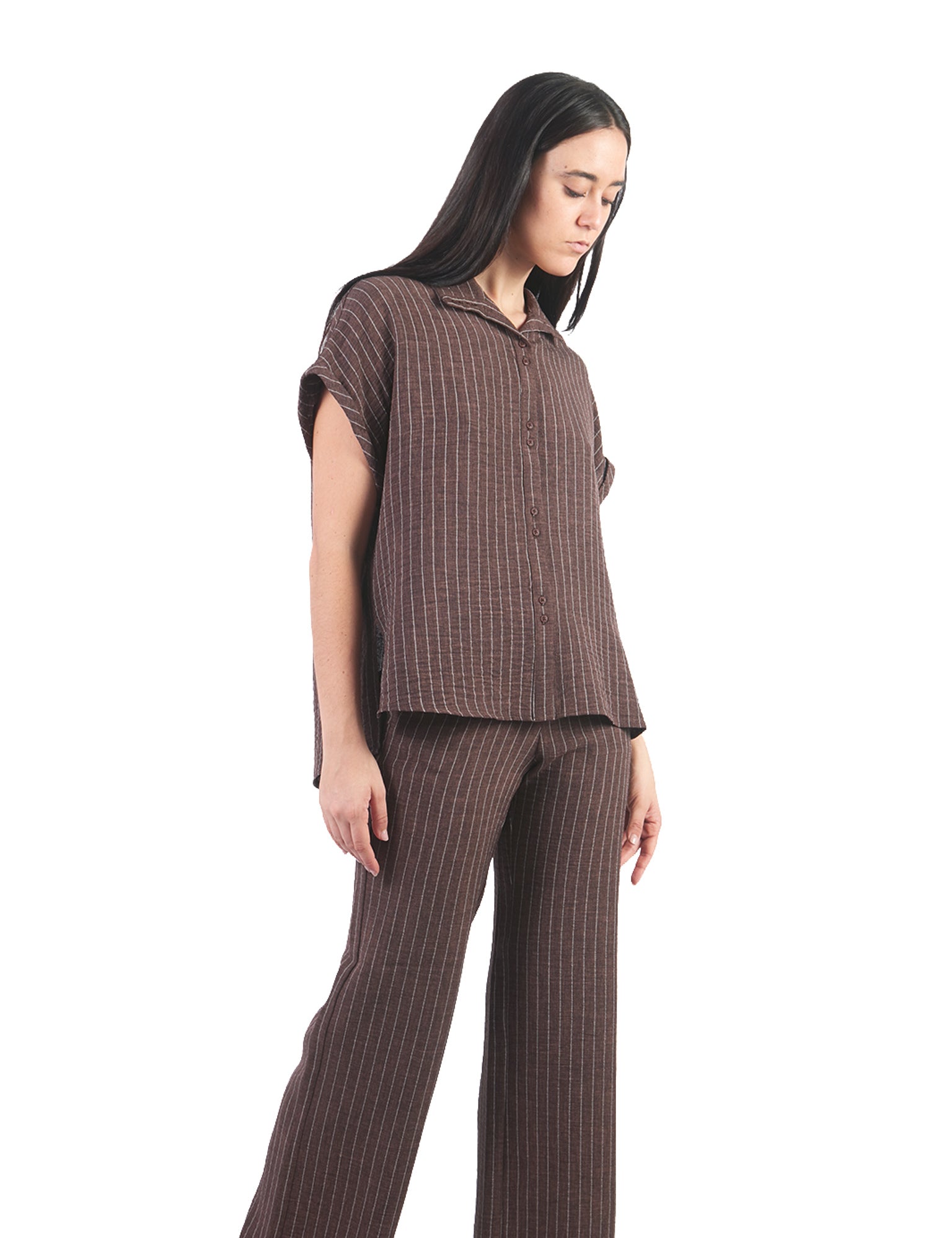 Blusas Manga Cero Y Kimono BL01215JTH Marrón