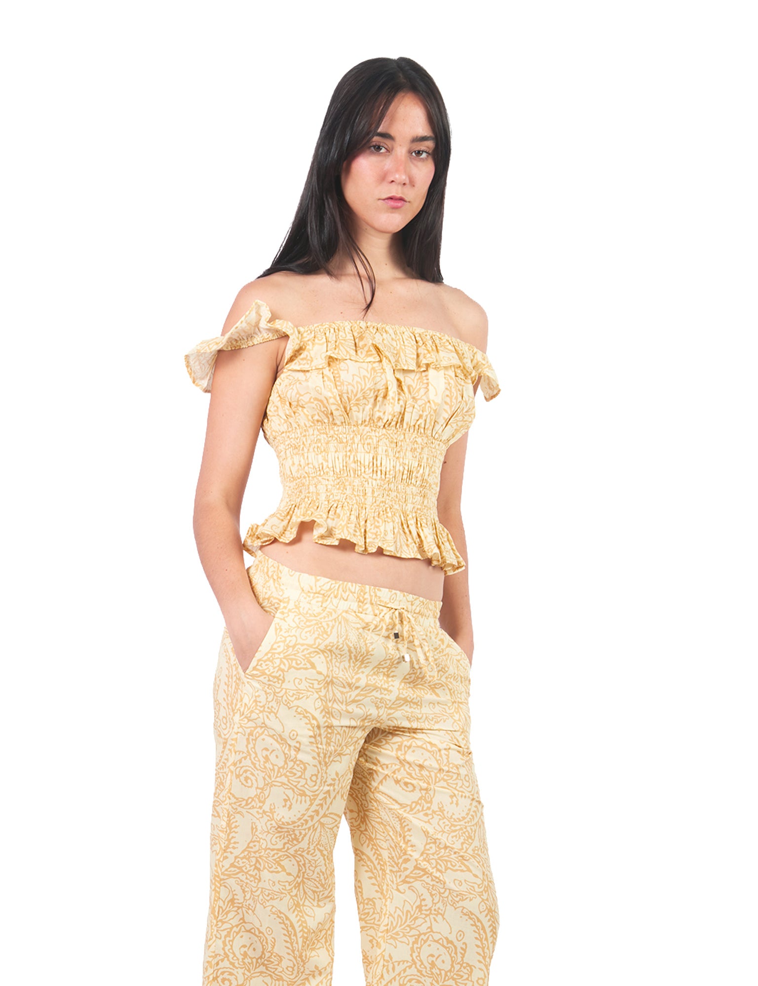 Blusas Manga Cero Y Kimono BL01390MDR Mostaza