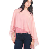 Blusa Capa De Gasa Asimétrica Con Espalda Abierta