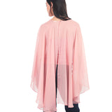 Blusa Capa De Gasa Asimétrica Con Espalda Abierta