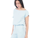 Blusas Manga Corta Bl01402Slz CELESTE