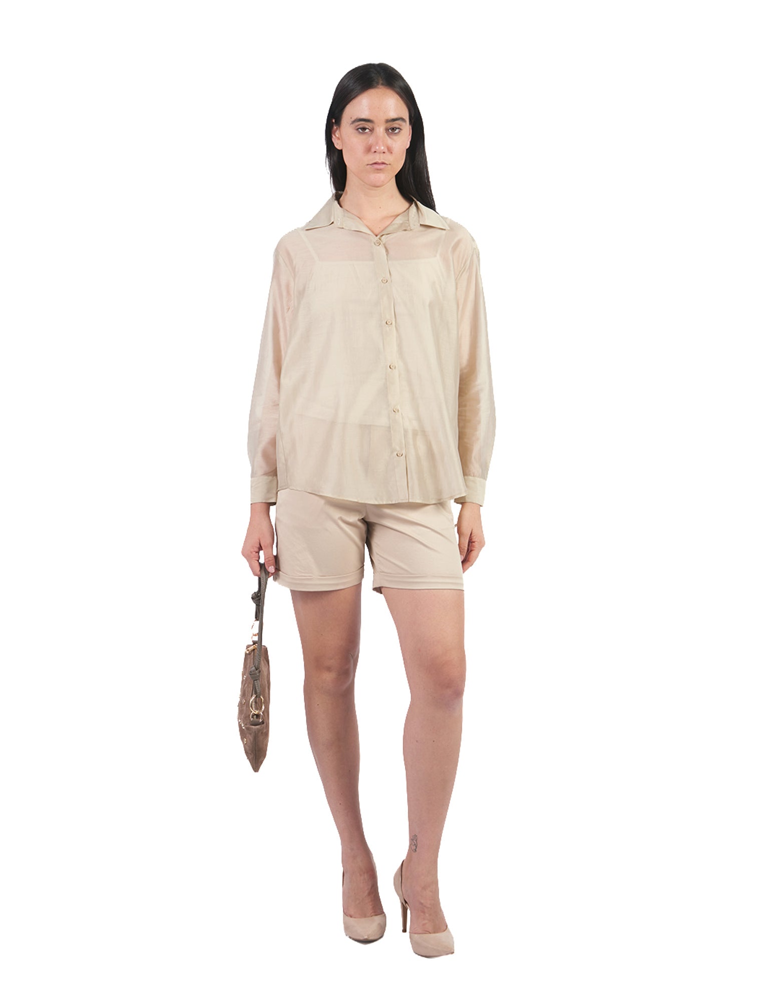 Blusas Manga Larga BL01408BBO Beige
