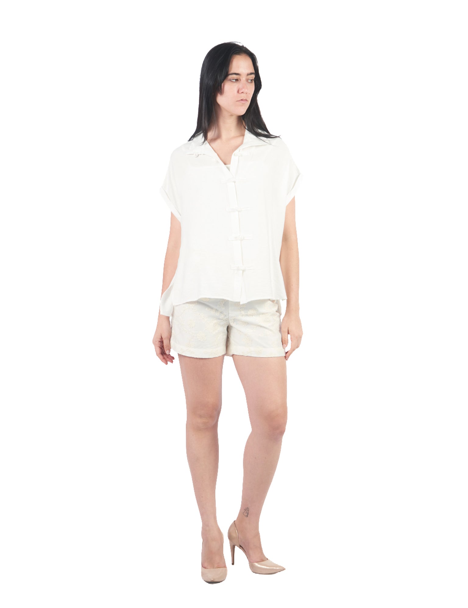 Blusas Manga Cero Y Kimono BL01412FAR Hueso