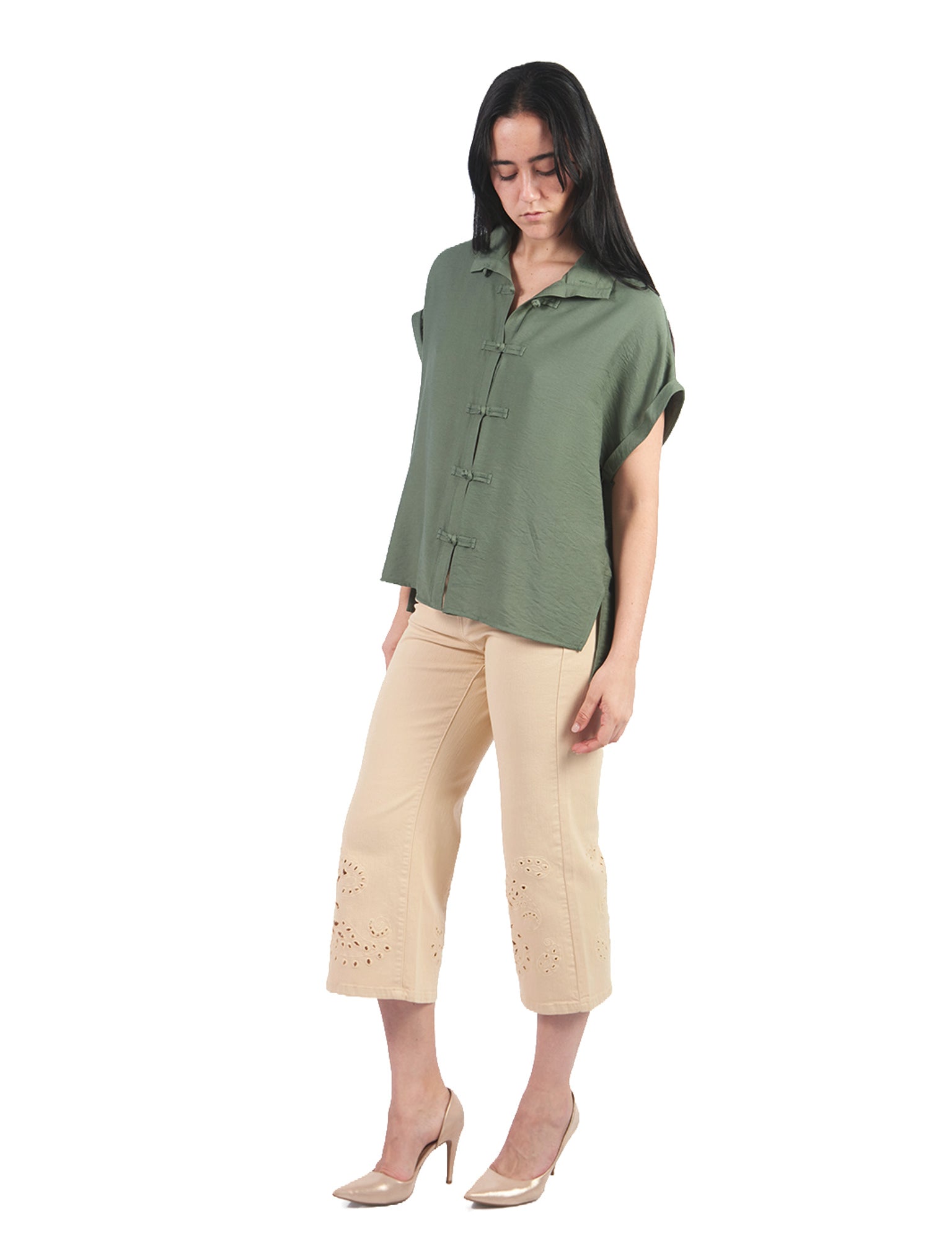Blusas Manga Cero Y Kimono BL01412FAR Verde