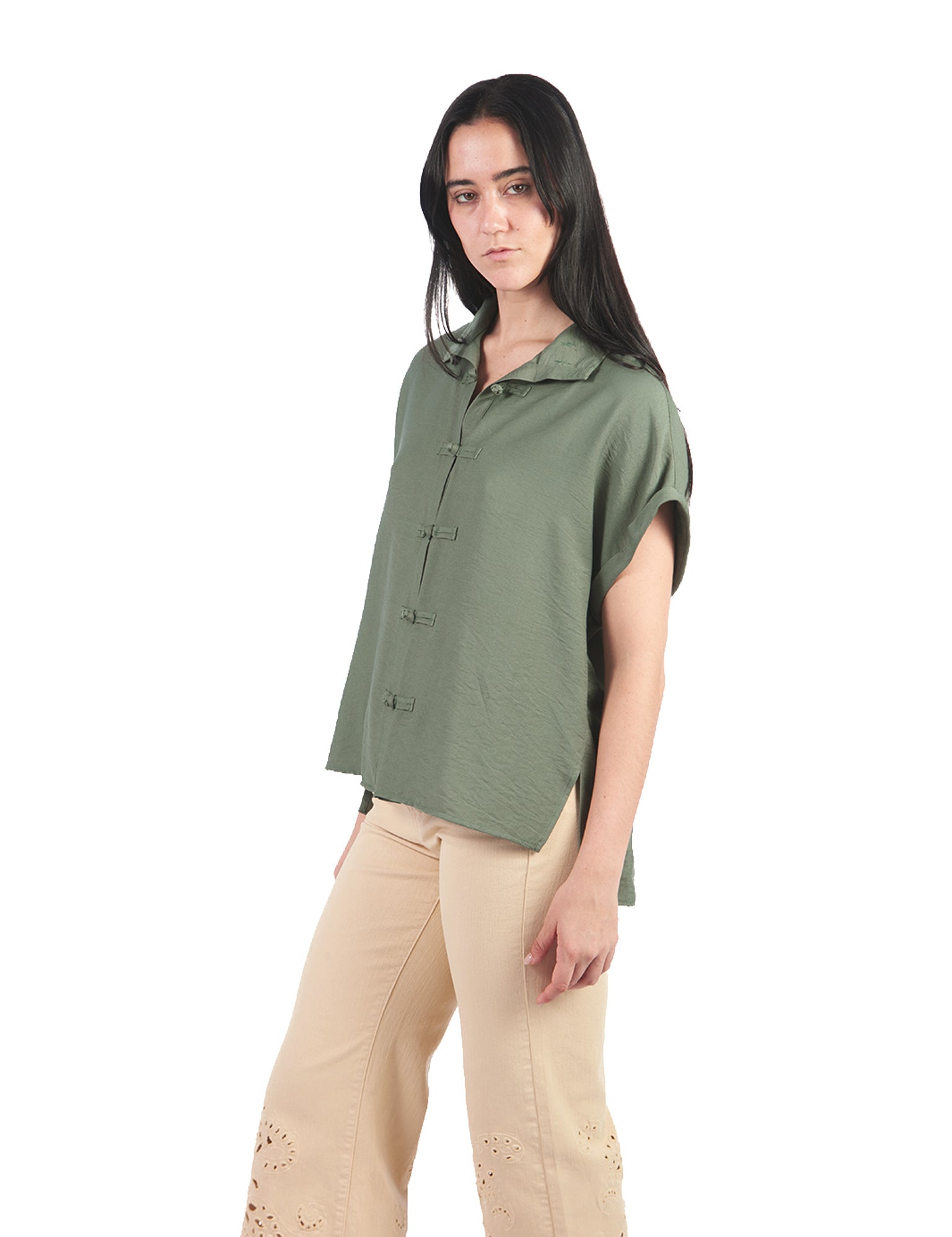 Blusas Manga Cero Y Kimono BL01412FAR Verde