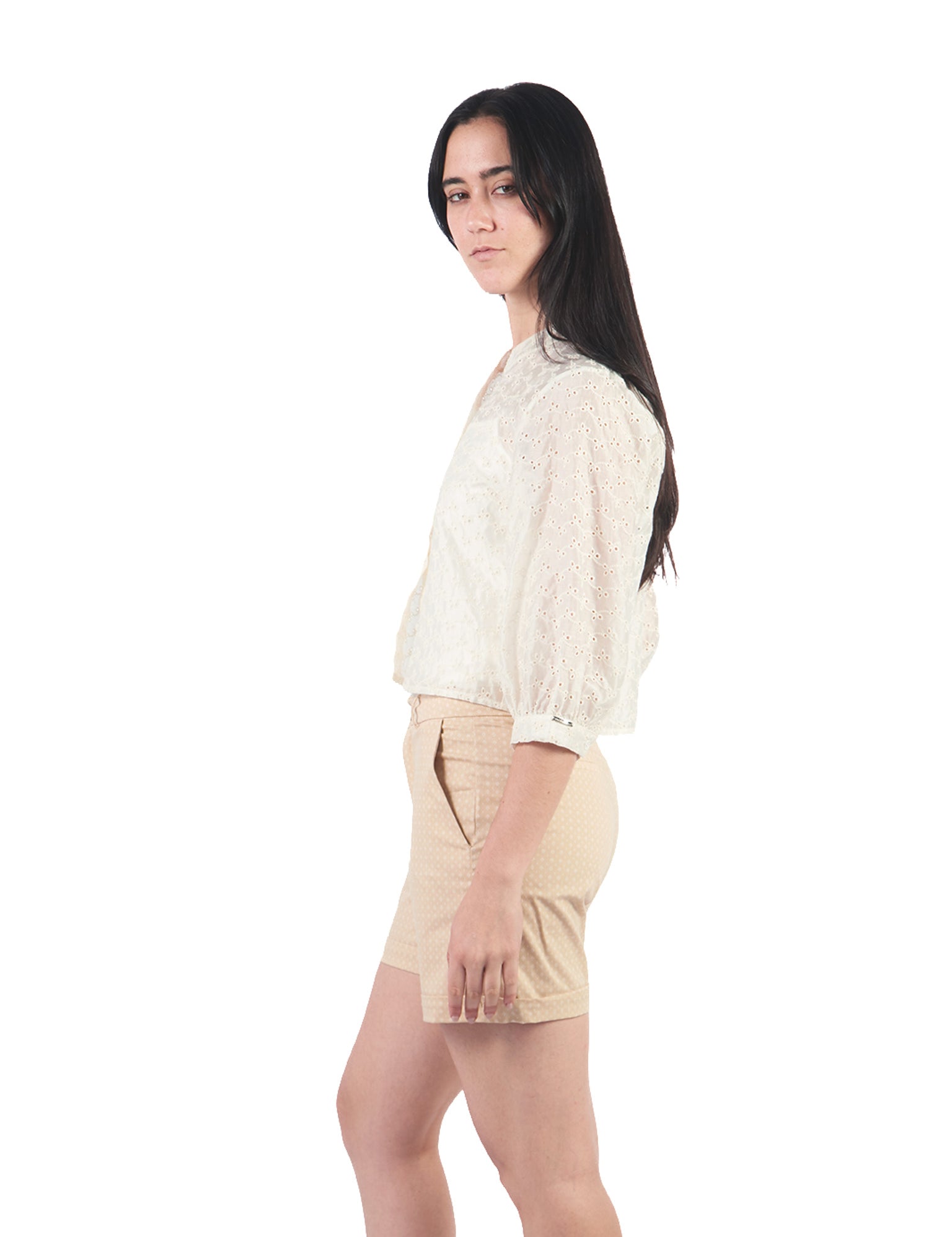 Blusas Manga 3/4 Y 7/8 BL01414LID Hueso