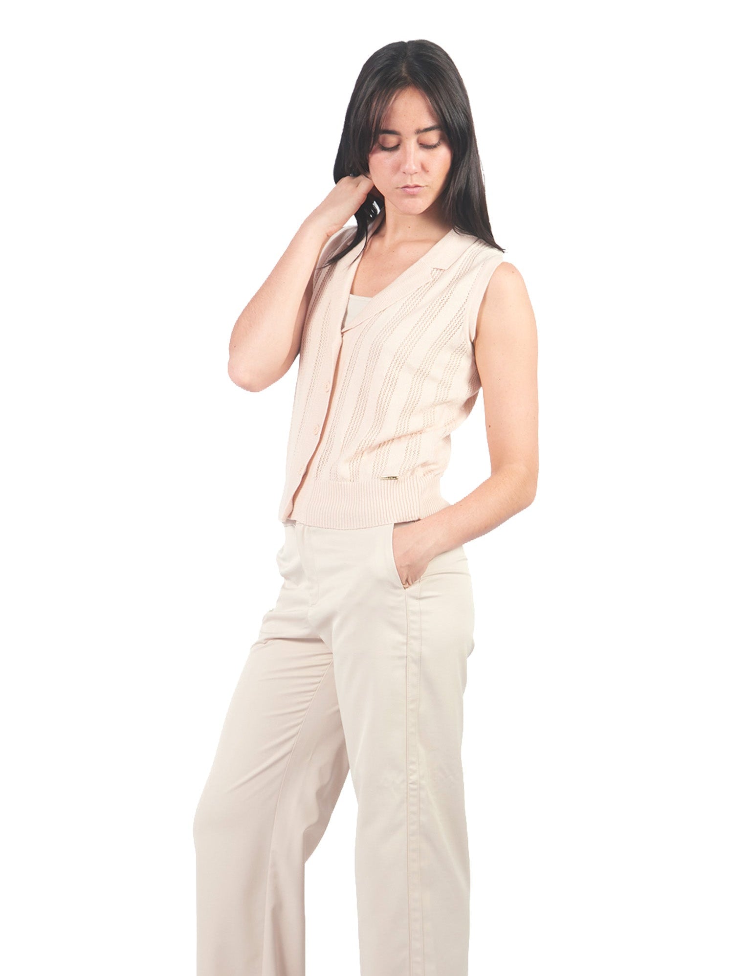 Chalecos Cortos Xcl00104Hv0 Beige
