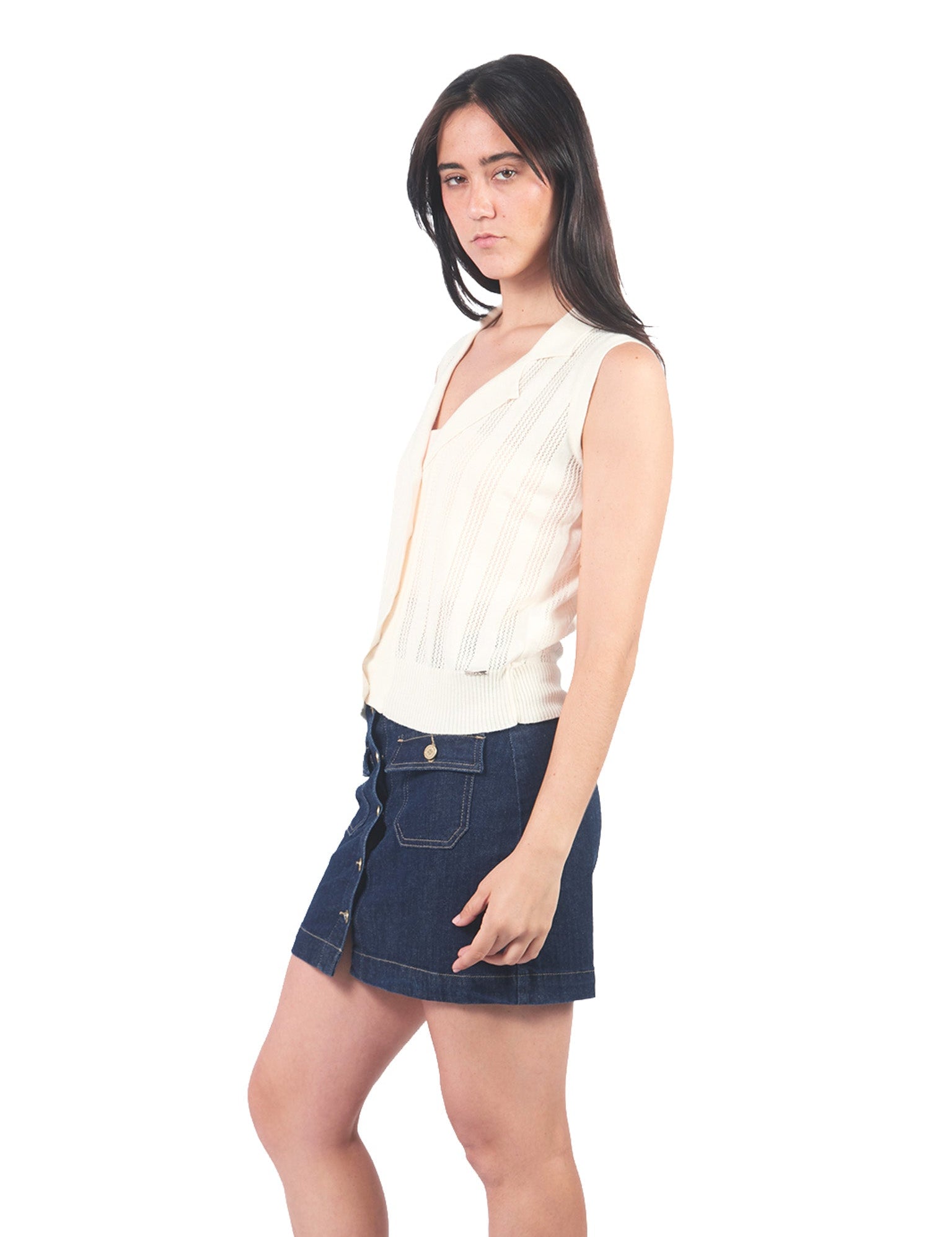 Chalecos Cortos Xcl00104Hv0 Hueso