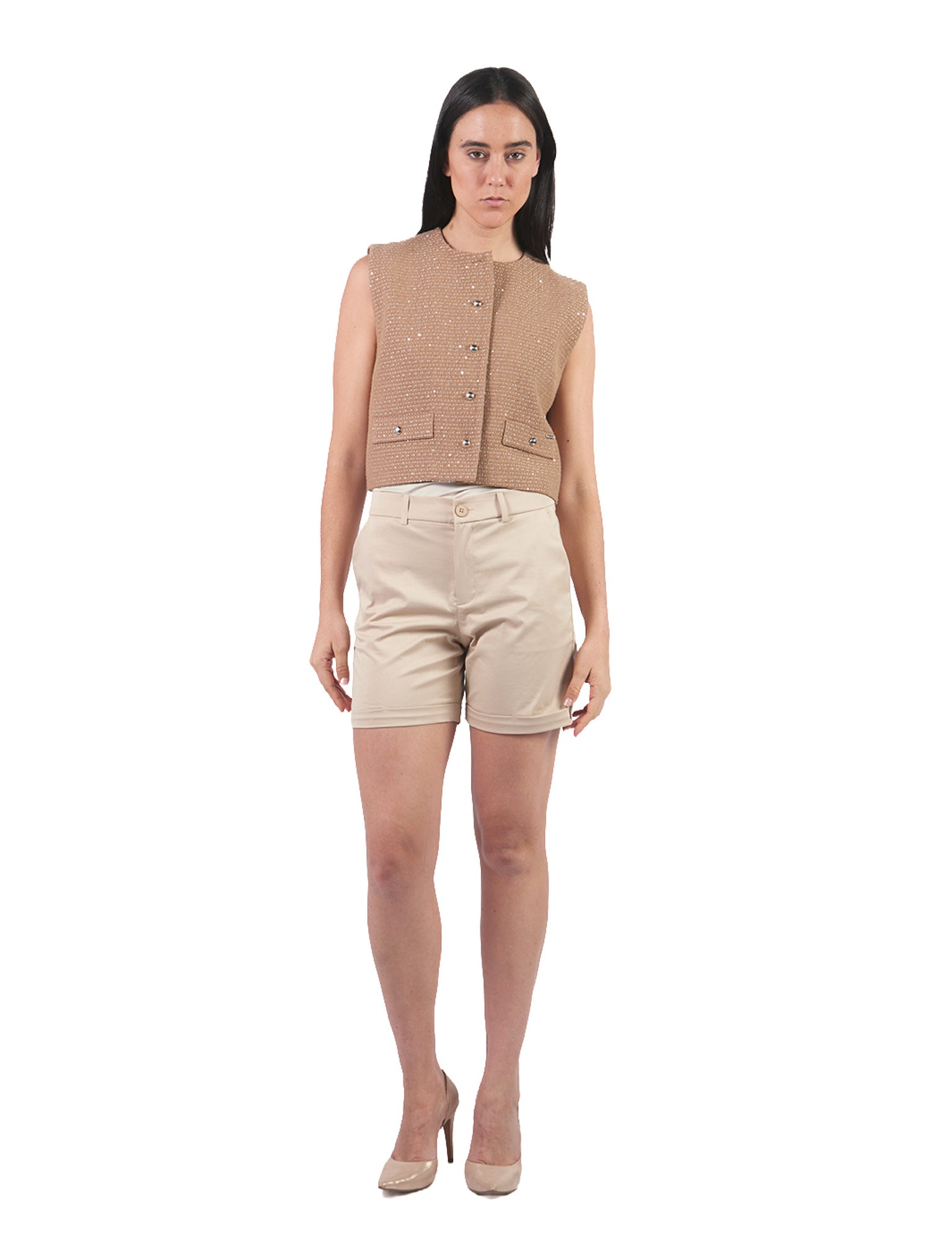 Chalecos Cortos CL00203820 CAMEL