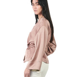 Kaftan manga larga de basta ancha reversible CAMEL